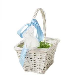 NEW OVER THE MOON lamb display ornament in blue